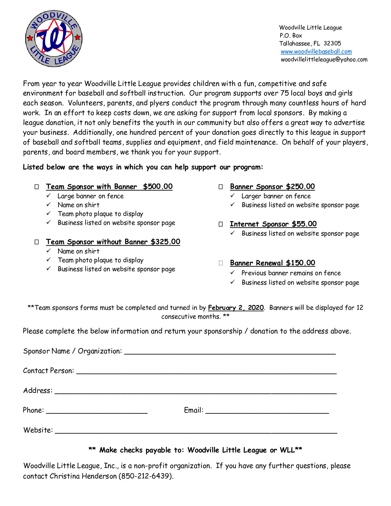 Woodville Little League > Home